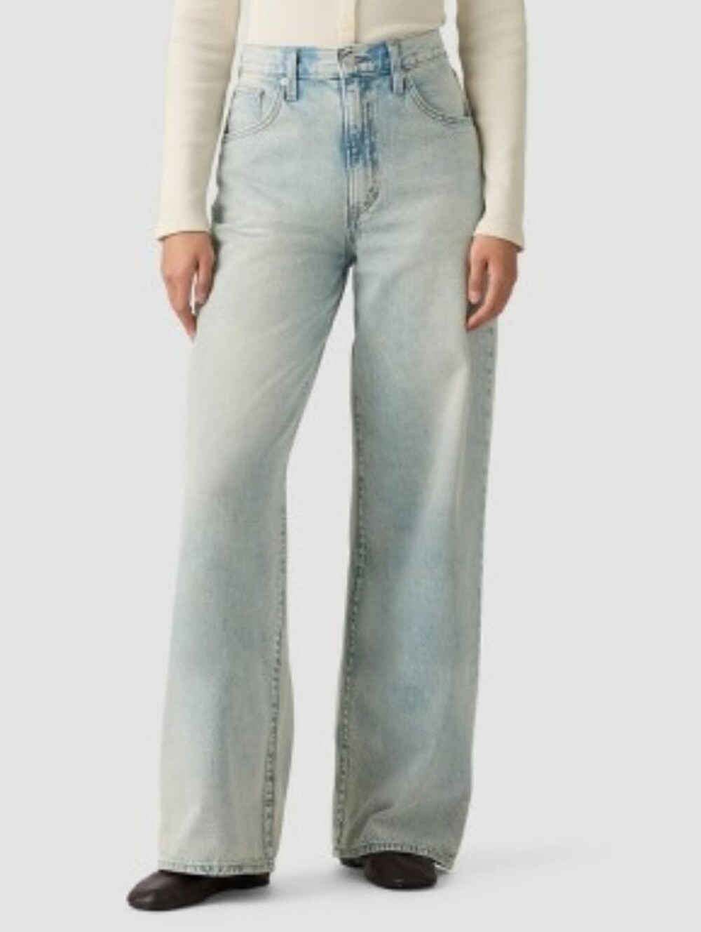 Levi's Cinch Baggy Light Blue Wide Leg Jeans - High Rise *A Little Hazy